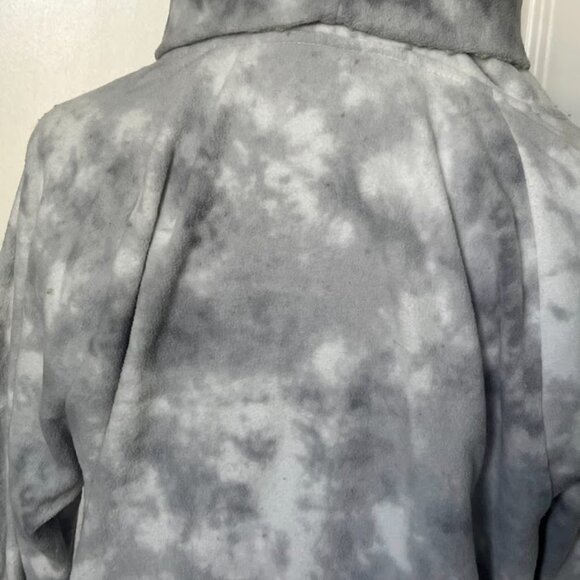 Old Navy Gray Tie Dye Cropped Long Sleeve Pullover Fleece Sweatshirt Size Small - Picture 10 of 12